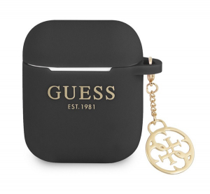 CG MOBILE GUESS CHARMS szilikon tok (telefond&iacute;sz) FEKETE Apple AirPods/AirPods 2 (GUA2LSC4EK)
