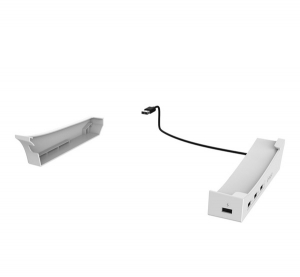 iPega USB HUB (4 USB aljzat, v&iacute;zszintes &aacute;llv&aacute;ny, PlayStation 5 Slim/5 Pro kompatibilis) FEH&Eacute;R (PG-P5S008)