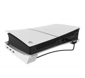 iPega USB HUB (4 USB aljzat, v&iacute;zszintes &aacute;llv&aacute;ny, PlayStation 5 Slim/5 Pro kompatibilis) FEH&Eacute;R (PG-P5S008)