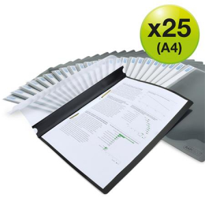 RAPESCO Gyorsfűző, PP, A4,  "Eco", fekete (IR1815)