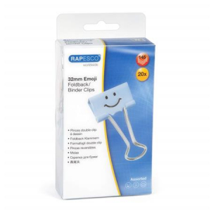 RAPESCO Bindercsipesz, 32 mm, "Fun", , vil&aacute;gosk&eacute;k (IR1353)