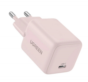 UGREEN X512 h&aacute;l&oacute;zati t&ouml;ltő Type-C aljzat (20W, GaN, PD gyorst&ouml;ltő, mini) R&Oacute;ZSASZ&Iacute;N (55556)