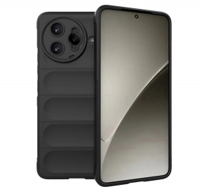Szilikon telefonv&eacute;dő (&uuml;t&eacute;s&aacute;ll&oacute;s&aacute;g, kamerav&eacute;dő, 3D) FEKETE Xiaomi Poco F7 Ultra "Gigapack csomagol&aacute;s" (GP-172386)