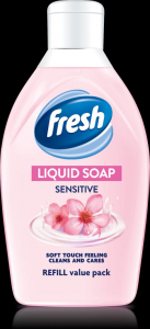 FRESH folyékony szappan virág illatú utántöltő Sensitive 1l (8606106325744)