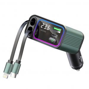 GC08 65 W USB Type C 4 az 1-ben Visszah&uacute;zhat&oacute; T&ouml;ltőadapter 35 W Visszah&uacute;zhat&oacute; K&aacute;belekkel FM R&aacute;di&oacute; (81GC08)