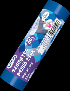 GLOSSY BÉLELŐ szemetes zsák 60 l 15db (5997446585466)