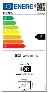 Sony K65XR80PAEP 65" 4K Smart OLED TV