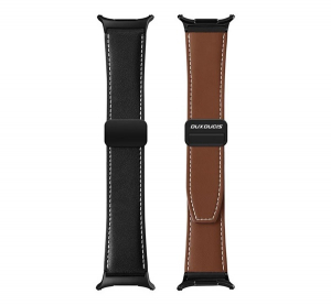 Dux Ducis YA p&oacute;tsz&iacute;j (egyedi m&eacute;ret, val&oacute;di bőr, m&aacute;gneses) FEKETE Samsung Galaxy Watch Ultra eSIM 47mm (SM-L705) (GP-162532)