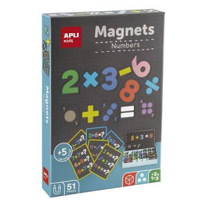 APLI M&aacute;gneses k&eacute;szs&eacute;gfejlesztő k&eacute;szlet, 51 db,  Kids "Magnets" sz&aacute;mok (LCA19444)