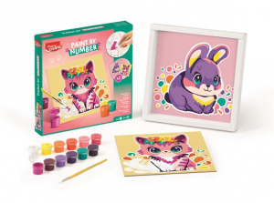 Maped Sz&aacute;mfestő k&eacute;szlet,,  "Paint by number", cica &eacute;s nyuszi (IMAC907083)