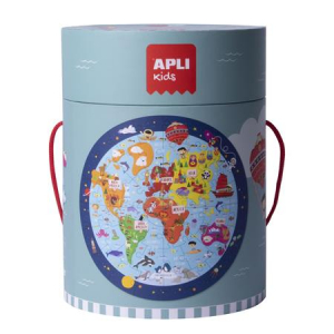 APLI Puzzle, k&ouml;r alak&uacute;, 48 darabos,  Kids "Circular Puzzle", vil&aacute;gt&eacute;rk&eacute;p (LCA18201)