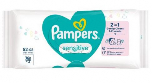 Pampers törlőkendő Sensitive 0%plastic 52db (8006540523056)