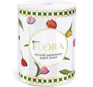 Kartika Papírtörlő 3 rétegű 1 tekercs 200 lap FLORA (5908283552337)