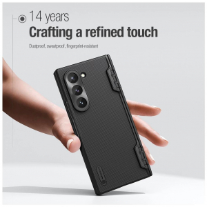 Nillkin Super Frosted FOLD m&aacute;gneses h&aacute;ts&oacute; tok Samsung Galaxy Z Fold 6 k&eacute;sz&uuml;l&eacute;khez fekete