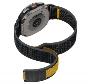Spigen ATHLEX AIR ACTIVE p&oacute;tsz&iacute;j (egyedi m&eacute;ret, nylon, t&eacute;pőz&aacute;ras, l&eacute;g&aacute;teresztő, SPORT) FEKETE Samsung Galaxy Watch 8 eSIM 44mm (SM-L335) / Galaxy Watc