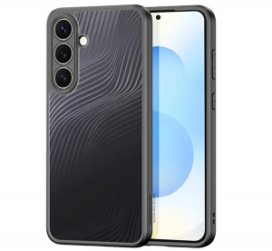 Dux Ducis AIMO szilikon telefonv&eacute;dő (&uuml;t&eacute;s&aacute;ll&oacute;s&aacute;g, kamerav&eacute;dő, matt, hull&aacute;m) FEKETE Samsung Galaxy S25 FE (SM-S731) (GP-172491)