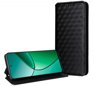 Tok &aacute;ll&oacute;, bőr hat&aacute;s&uacute; (FLIP, oldalra ny&iacute;l&oacute;, asztali tart&oacute;, teljes 3D rombusz, pr&eacute;mium) FEKETE Nothing Phone (3) "Gigapack csomagol&aacute;s" (GP-172471)