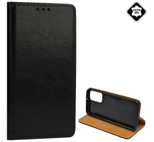 Tok &aacute;ll&oacute;, val&oacute;di bőr (FLIP, oldalra ny&iacute;l&oacute;, asztali tart&oacute;) FEKETE Samsung Galaxy A23 5G (SM-A236F) "Gigapack csomagol&aacute;s" (GP-126336)