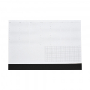REALSYSTEM Asztali k&ouml;ny&ouml;klő feh&eacute;r lapokkal fekete műbőrcs&iacute;kkal 570 x 390 mm   2026. (7141-01)