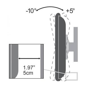 SBOX Fali konzol,d&ouml;nthető,23-43 (58-109cm),45Kg,VESAmax:200x200 ( PLB-2522T-2)