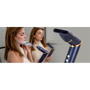Humanas HD-AT02 Air Touch 2 in 1 luxus hajsz&aacute;r&iacute;t&oacute; + hajs&uuml;tővas, 1000W, 3 teljes&iacute;tm&eacute;ny 4 hőm&eacute;rs&eacute;klet fokazat, 5 felt&eacute;t (HUHS4204 PURPLE)