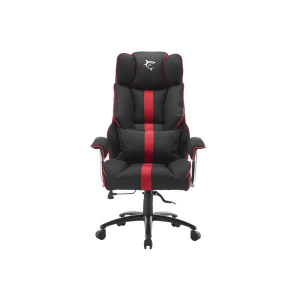 White Shark LE MANS fekete/piros gamer sz&eacute;k, puha nyak, fej &eacute;s h&aacute;t p&aacute;rn&aacute;k, l&eacute;legző fel&uuml;let, 120 kg-ig fekete-piros (WS LE MANS)