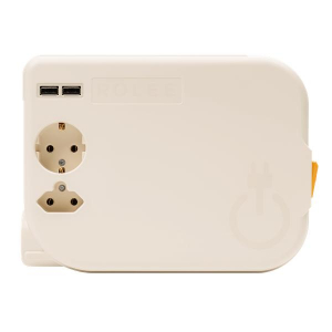 ROLEE L automata hosszabb&iacute;t&oacute;, 1db f&ouml;ldelt + 1db f&ouml;ldeletlen + 2db USB aljzat, 3,5m, Gy&ouml;ngyfeh&eacute;r (R35063101)