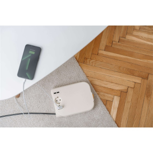 ROLEE L automata hosszabb&iacute;t&oacute;, 1db f&ouml;ldelt + 1db f&ouml;ldeletlen + 2db USB aljzat, 3,5m, Gy&ouml;ngyfeh&eacute;r (R35063101)