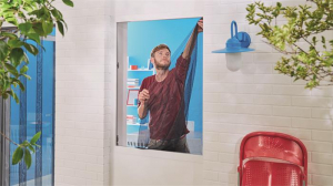 Tesa Sz&uacute;nyogh&aacute;l&oacute;, ablakra, &ouml;ntapad&oacute;, 1,3 x 1,5 m,   "Comfort", feh&eacute;r (TE55914)