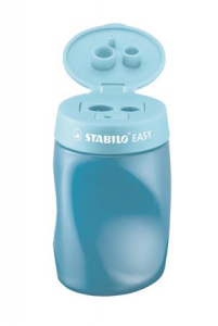 STABILO Hegyező, h&aacute;romlyuk&uacute;, tart&aacute;lyos, balkezes,  "Easy", k&eacute;k (TST45012)