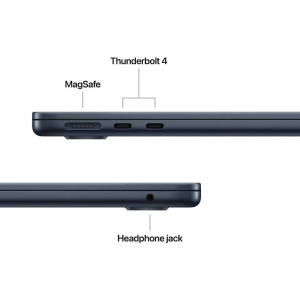 Apple MacBook Air 13.6" 2025 M4 24GB 512GB SSD Notebook fekete (MC6C4MG/A)