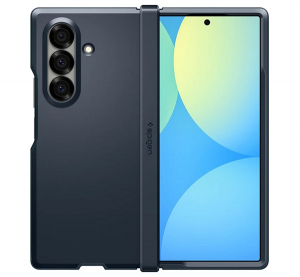 Spigen SLIM ARMOR MAG szilikon telefonv&eacute;dő (műanyag h&aacute;tlap, &uuml;t&eacute;s&aacute;ll&oacute;s&aacute;g, l&eacute;gp&aacute;rn&aacute;s sarok, MagSafe) FEKETE Samsung Galaxy Z Fold7 (SM-F966) (ACS09551)