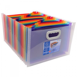 Exacompta Crystal harmonika irattart&oacute; PP A/4 Maxi 24 rekeszes (55198E)