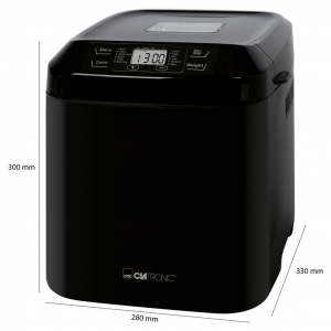 Clatronic BBA 3774 Keny&eacute;rs&uuml;tőg&eacute;p Időz&iacute;tő funkci&oacute; 3 l Fekete (263966)