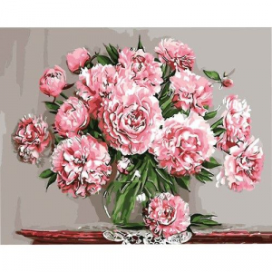 Centrum sz&aacute;mozott kreat&iacute;v kifestő klt. 40x50 cm, P&uuml;nk&ouml;sdi r&oacute;zsa v&aacute;z&aacute;ban (89653)