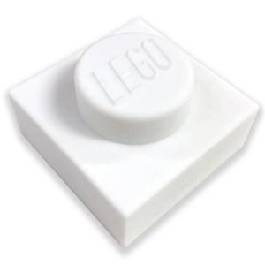 Lego &Eacute;jszakai f&eacute;ny,  "Iconic 1x1 plate", feh&eacute;r (LLGLLP50)