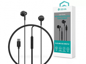 Devia Smart Series M2 Metal In-Ear sztere&oacute; f&uuml;lhallgat&oacute; - Type-C fekete (ST108790)