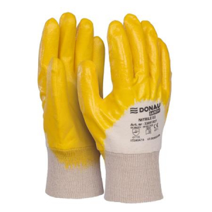 DONAU Szerelőkesztyű, nitril,  "Safety 02", 10/XL m&eacute;ret, s&aacute;rga (D3205152110)