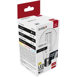 Avide LED izz&oacute;, filament, E27, g&ouml;mb, A60, 10,5W, 1521lm, 2700K,  (AVLED007)