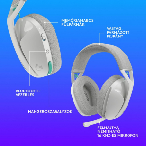 Logitech G321 LIGHTSPEED vezet&eacute;k n&eacute;lk&uuml;li Gaming headset feh&eacute;r (981-001569)