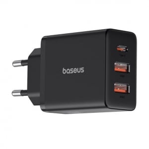 Baseus Cube USB Type-C + 2×USB Type-A hálózati gyorstöltő 30W fekete (P10111402113-00)