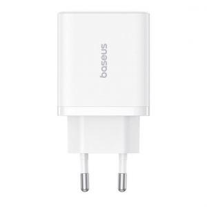 Baseus Cube USB Type-C + 2&times;USB Type-A h&aacute;l&oacute;zati gyorst&ouml;ltő 30W feh&eacute;r (P10111402213-00)