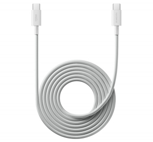 Xiaomi adatk&aacute;bel (Type-C - Type-C, 6A, gyorst&ouml;ltő, 200cm, cipőfűző) FEH&Eacute;R (BHR087AGL)