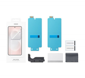 Samsung k&eacute;pernyőv&eacute;dő f&oacute;lia 2db (t&uuml;kr&ouml;ződ&eacute;smentes, t&ouml;rlőkendő + seg&eacute;dkeret) &Aacute;TL&Aacute;TSZ&Oacute;  Galaxy S25 Edge (SM-S937) (EF-US937CTEGWW)