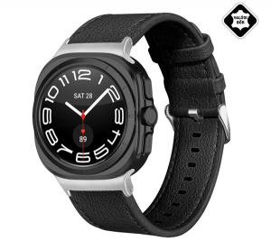 P&oacute;tsz&iacute;j (egyedi m&eacute;ret, val&oacute;di bőr) FEKETE SamsungGalaxy Watch 8 eSIM 44mm (SM-L335) / Galaxy Watch 8 eSIM 40mm (SM-L325) "Gigapack csomagol&aacute;s" (GP-173