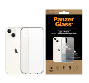 PanzerGlass CLEARCASE szilikon telefonv&eacute;dő (&uuml;t&eacute;s&aacute;ll&oacute;s&aacute;g, &uuml;veg h&aacute;tlap, antibakteri&aacute;lis) &Aacute;TL&Aacute;TSZ&Oacute; Apple iPhone 15 / iPhone 14 / iPhone 13 (0313)