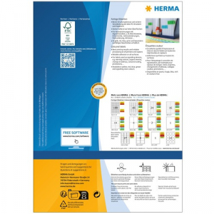 Herma Etikett c&iacute;mke  105x42.3 mm szeg&eacute;ly n&eacute;lk&uuml;li k&eacute;k 100 &iacute;v 1400 db/doboz (4558)
