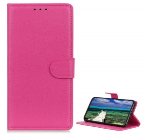 Tok &aacute;ll&oacute;, bőr hat&aacute;s&uacute; (FLIP, oldalra ny&iacute;l&oacute;, asztali tart&oacute;, pr&eacute;mium) MAGENTA Apple iPhone 17 Pro "Gigapack csomagol&aacute;s" (GP-173730)