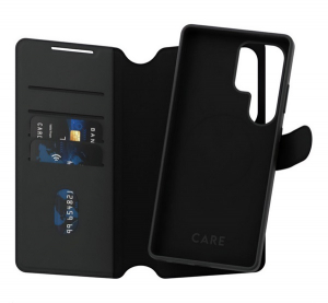 PanzerGlass CARE TANGO TWO-IN-ONE tok &aacute;ll&oacute;, bőr hat&aacute;s&uacute; (FLIP, oldalra ny&iacute;l&oacute;, wireless, kivehető telefonv&eacute;dő) FEKETE Samsung Galaxy S25 Ultra (SM-S938)