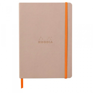 Rhodia Napl&oacute; Clairefontaine rama A/5 80 lapos vonalas puha fedeles, gumis, f&uuml;st&ouml;s p&uacute;derr&oacute;zsasz&iacute;n (117373C)